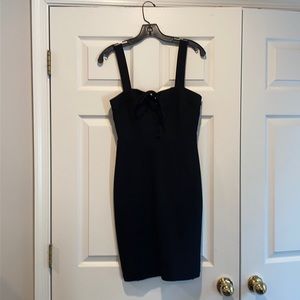 Black DVF Dress Lace Up Front